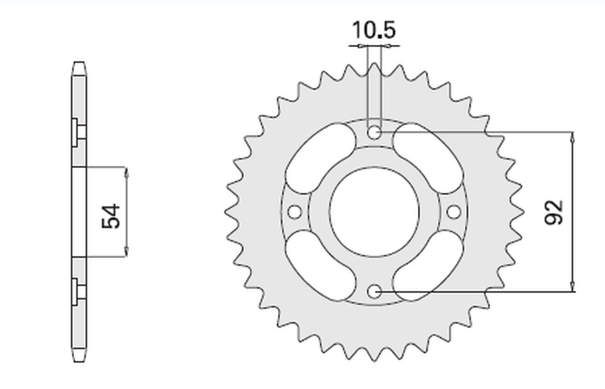 CHT rozeta 835 46 YAMAHA TZR (A4140835460) RD 125, SR 125 (CHT rozeta 835 46 YAMAHA TZR (A4140835460) RD 125, SR 125)