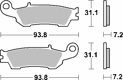 Levně SBS brzdové destičky KH450 OFF-ROAD sintrované barva zlatá (SBS brzdové destičky KH450 OFF-ROAD sintrované barva zlatá)