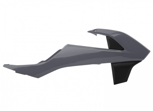 POLISPORT sada krytů chladičů (spojlerů) KTM SX/SXF 16-18; EXC/EXCF 17-19 barva žlutá černá/šedý nardo šedá (POLISPORT sada krytů chladičů (spojlerů))