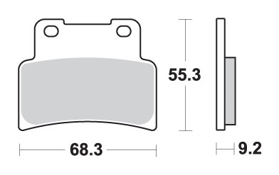 SBS brake pads KH432 street performance (excel) sinteredcolour gold (844HS)