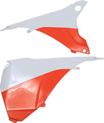 POLISPORT kryty vzduchového filtru KTM 125/500 EXC/EXCF 14-16 barva bílá/oranžová