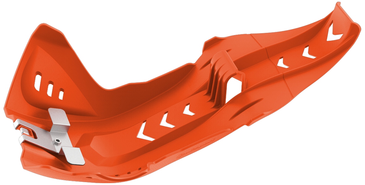 POLISPORT kryt motoru FORTRESS SKID PLATE s krytem PRO-kabel KTM SX-F 250/350 16-22; SXF 450 19-22; HUSQVARNA FC 250/350 16-22 FE 250/350 17-23, FE 450 20-23; FC 450 19-22; GAS GAS MC-F/EF-C 21-23 barva oranžová