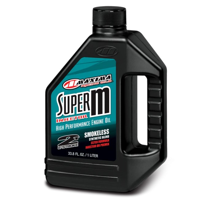 Levně MAXIMA závodní OILS olej 2T do směsi do dávkovače polosyntetický SUPER M SMOKELESS INJECTOR 1 LITR (12) (AKC) (MAXIMA závodní OILS olej 2T do směsi)