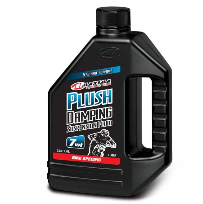 Levně MAXIMA závodní OILS olej do tlumičů cyklistických PLUSH DAMPING SUSPENSION FLUID 7 WT 1 LITR (12) (AKC) (MAXIMA závodní OILS olej do tlumičů)