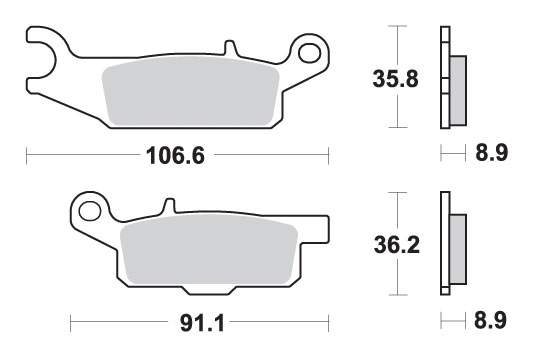 Levně SBS brzdové destičky KH446 OFF-ROAD sintrované barva zlatá (SBS brzdové destičky KH446 OFF-ROAD sintrované barva zlatá)