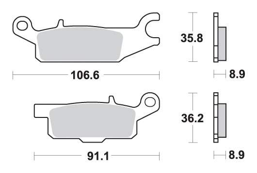 Levně SBS brzdové destičky KH445 OFF-ROAD sintrované barva zlatá (SBS brzdové destičky KH445 OFF-ROAD sintrované barva zlatá)