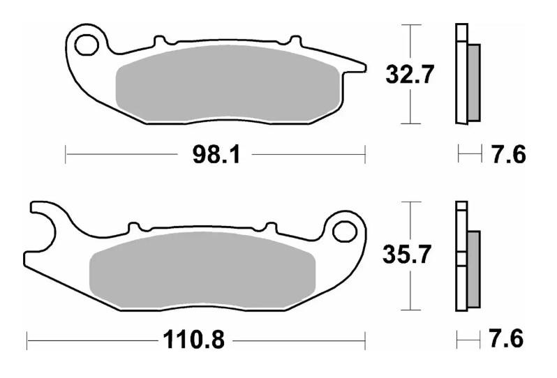 SBS brzdové destičky KH465 STREET PERFORMANCE (EXCEL) sintrované barva zlatá AJP PR3/PR4/PR5 13-,DERBI TERRA/CITY CROSS 125 08-16, HONDA CRF 250L/M/R 13-, PIAGGIO LIBERTY/MEDLEY 125/150 16-, RIJEJU 125 MARATHON PRO 11-, GAS GAS EC 250/300 12-16