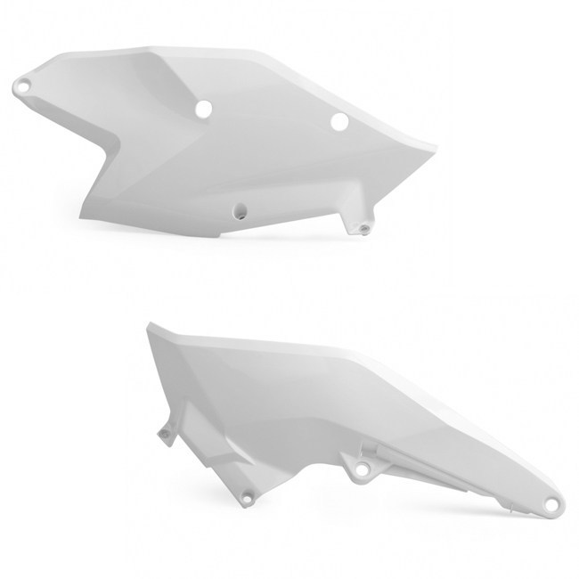 POLISPORT boční tabulky na startovací číslo KTM SX/SXF `16-18, EXC/EXCF `17-19 barva bílá (obě STRONY) (POLISPORT boční tabulky na startovací číslo)