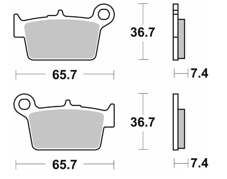 SBS brzdové destičky KH367/2 STREET STANDART keramické barva černá zadní BETA RR 50/125 08-15, 200 URBAN 08-15, 200 RR 20-23, 250 RR 13-22, 300 RR 13-23, 350 ALP4, 400 RR 05-17, 350 RR 11-22, 390 RR 15-23, 430 RR 15-23, 45