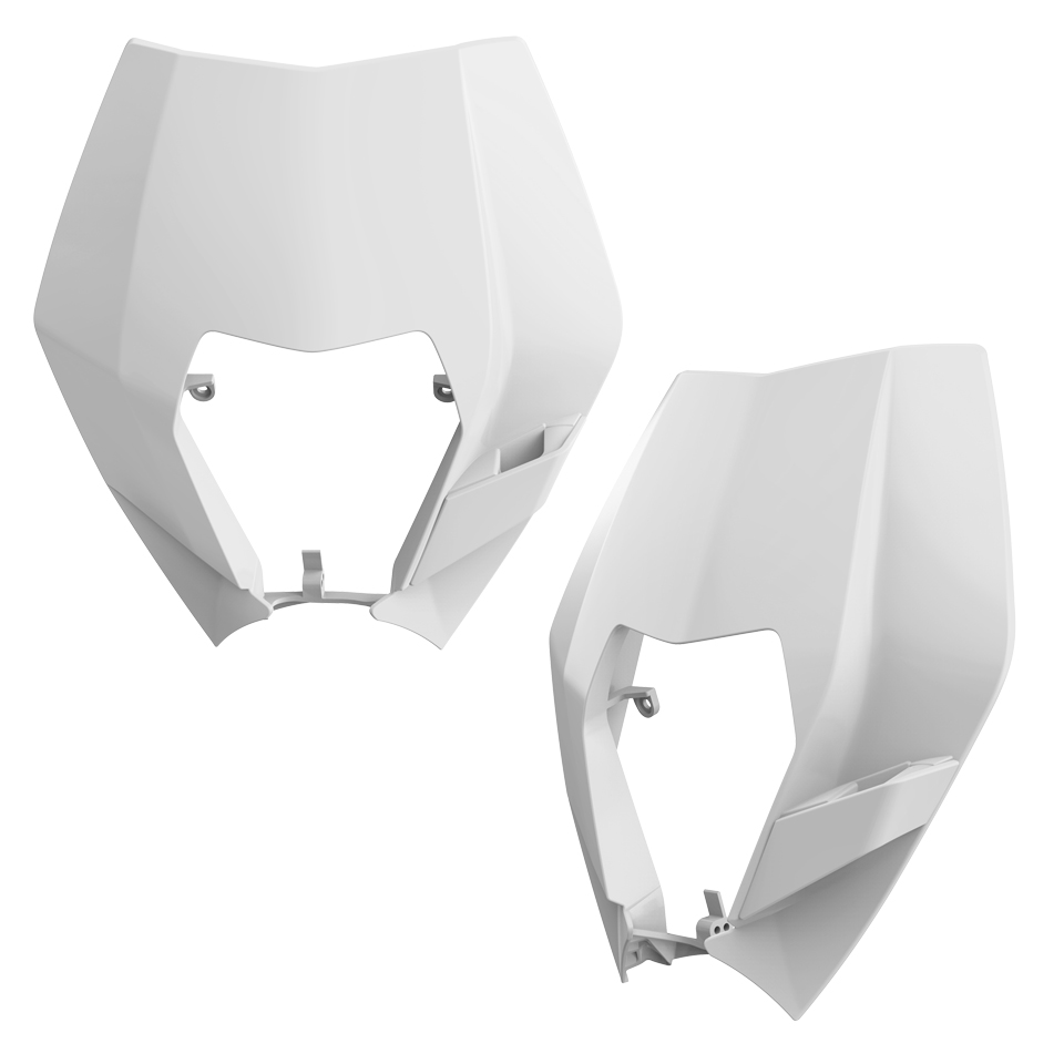 POLISPORT headlight cover KTM EXC / EXC-F / XC-W / XCF-W 125/150/200/250/300/350/450/500 08-13 color white (OEM style)