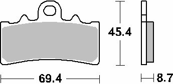 SBS brzdové destičky KH606 STREET STANDART keramické barva černá KTM 125/200/390 DUKE přední