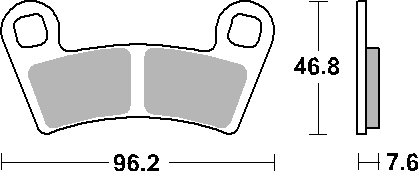 SBS brzdové destičky KH456 OFF-ROAD sintrované barva zlatá POLARIS 450/525/570/800 přední (SBS brzdové destičky KH456 OFF-ROAD sintrované barva zlatá)