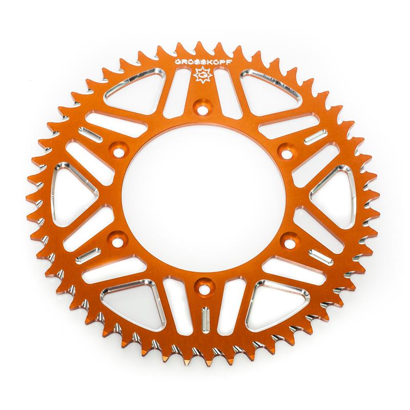 GROSSKOPF rozeta hliníková T7075 (ergal) 899 52 (89952) KTM/HUSQVARNA/HUSABERG (JTA897.52) (řetěz 520) barva oranžová (GROSSKOPF rozeta hliníková)