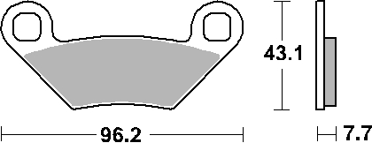 SBS brzdové destičky KH475 OFF-ROAD sintrované barva zlatá POLARIS 500/550/850/1000 přední-zadní (SBS brzdové destičky KH475 OFF-ROAD sintrované)