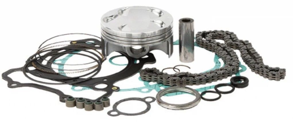 VERTEX sada na opravu horní části motoru KTM SX-F 250 (SXF250) 16-22, EXC-F 250 (EXCF250) 17-23 HUSQVARNA FC 250 16-22, FE 250 17-23, GAS GAS EC / MC 250 F 21-23 (STD. 77.96mm) (14.7:1) (13.5:1) (píst, těsnění TOP-END, rozvodový řetěz) (8VTKTC24114A)