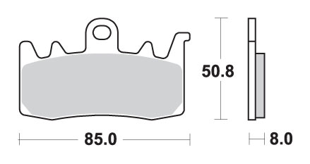 SBS brake pads KH630 racing dual sinteredcolour gold disc left  front APRILIA, BMW, DUCATI (use with 900DS-2) (900DS-1)