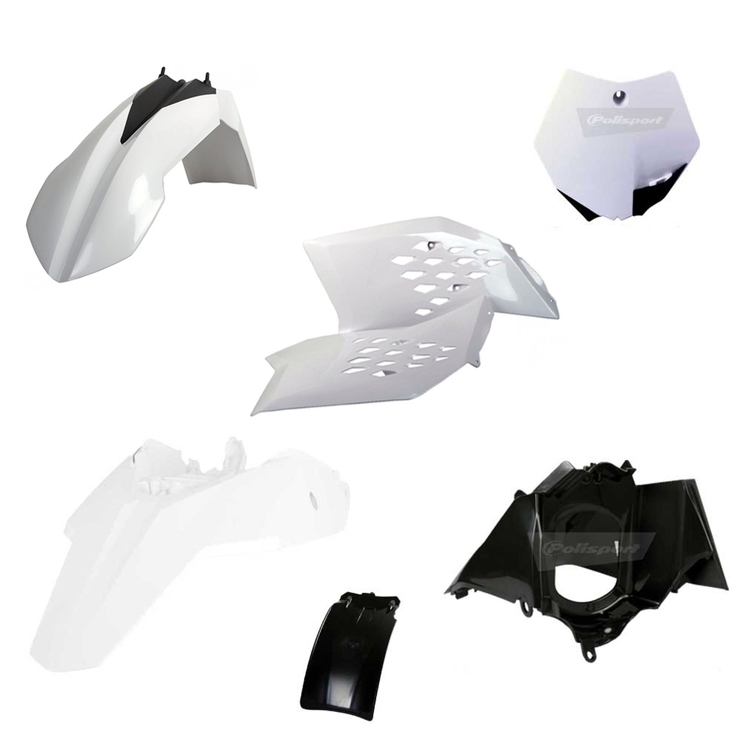 POLISPORT kompletní sada plastů KTM SX 65 12-15 barva bílá (POLISPORT kompletní sada plastů KTM SX 65 12-15 barva bílá)