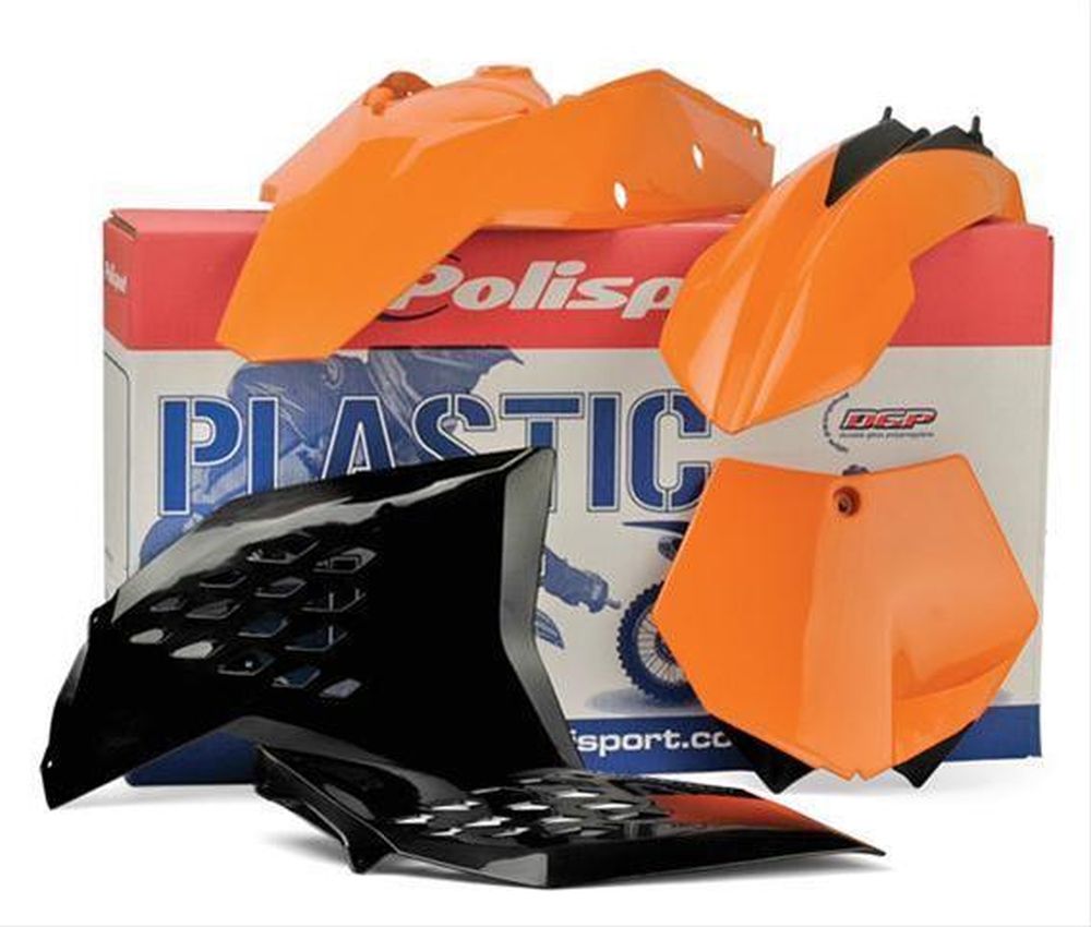 POLISPORT kompletní sada plastů KTM SX 85 13-17 sada obsahuje kryt zadního tlumiče (8906200001) barva oranžová OEM (POLISPORT kompletní sada plastů)