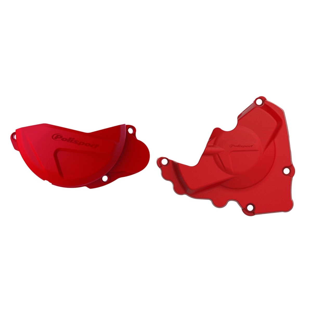POLISPORT sada kryt víka alternátoru a kryt víka spojky HONDA CRF 250R '13-'17 barva červená (8461000002+8441100002)