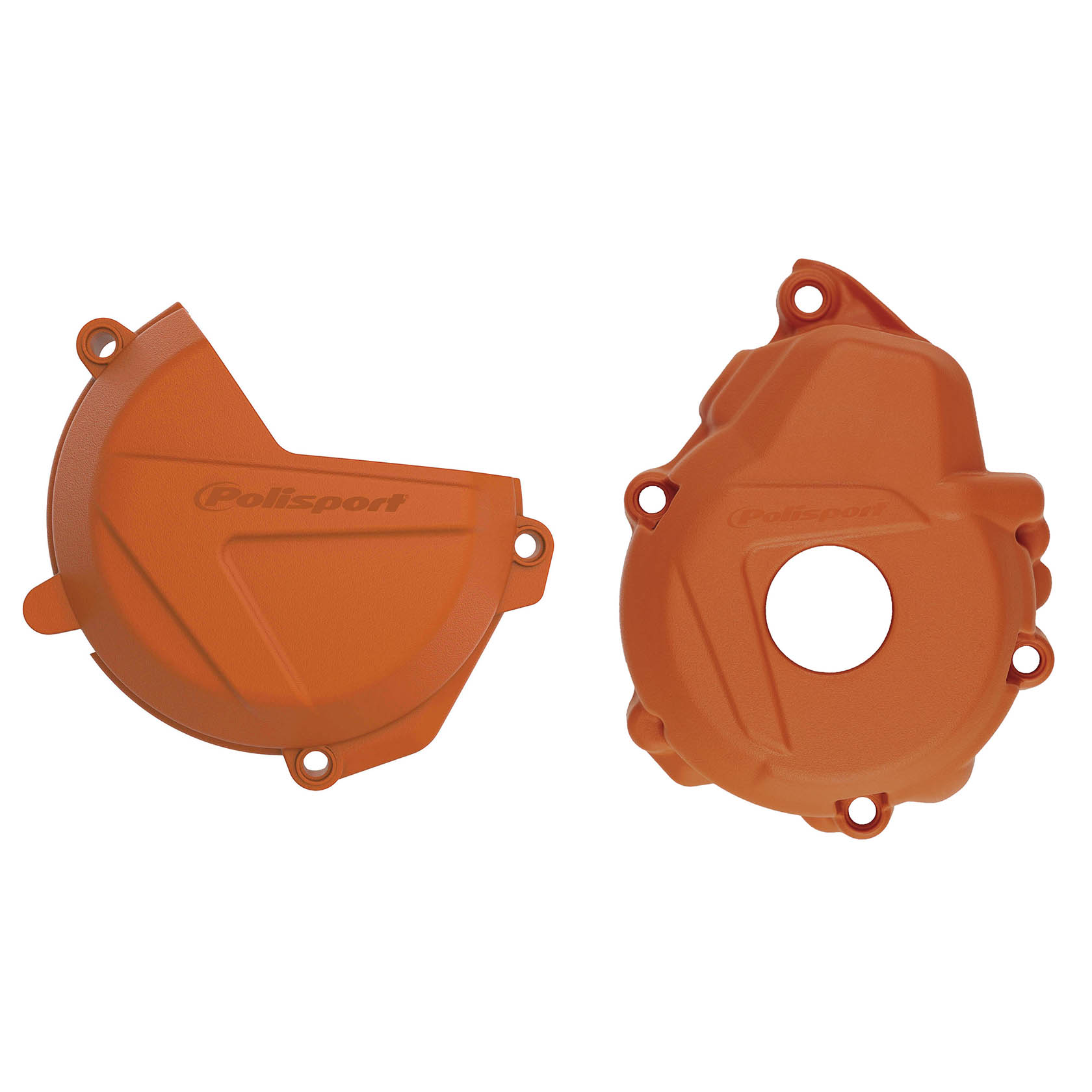 POLISPORT sada krytu alternátoru, spojky a vodního čerpadla KTM EXC-F/XC-F 250/350 17-23; HUSQVARNA FC 250/350 19-23 barva oranžová (846400002+8460400002+8485200002)