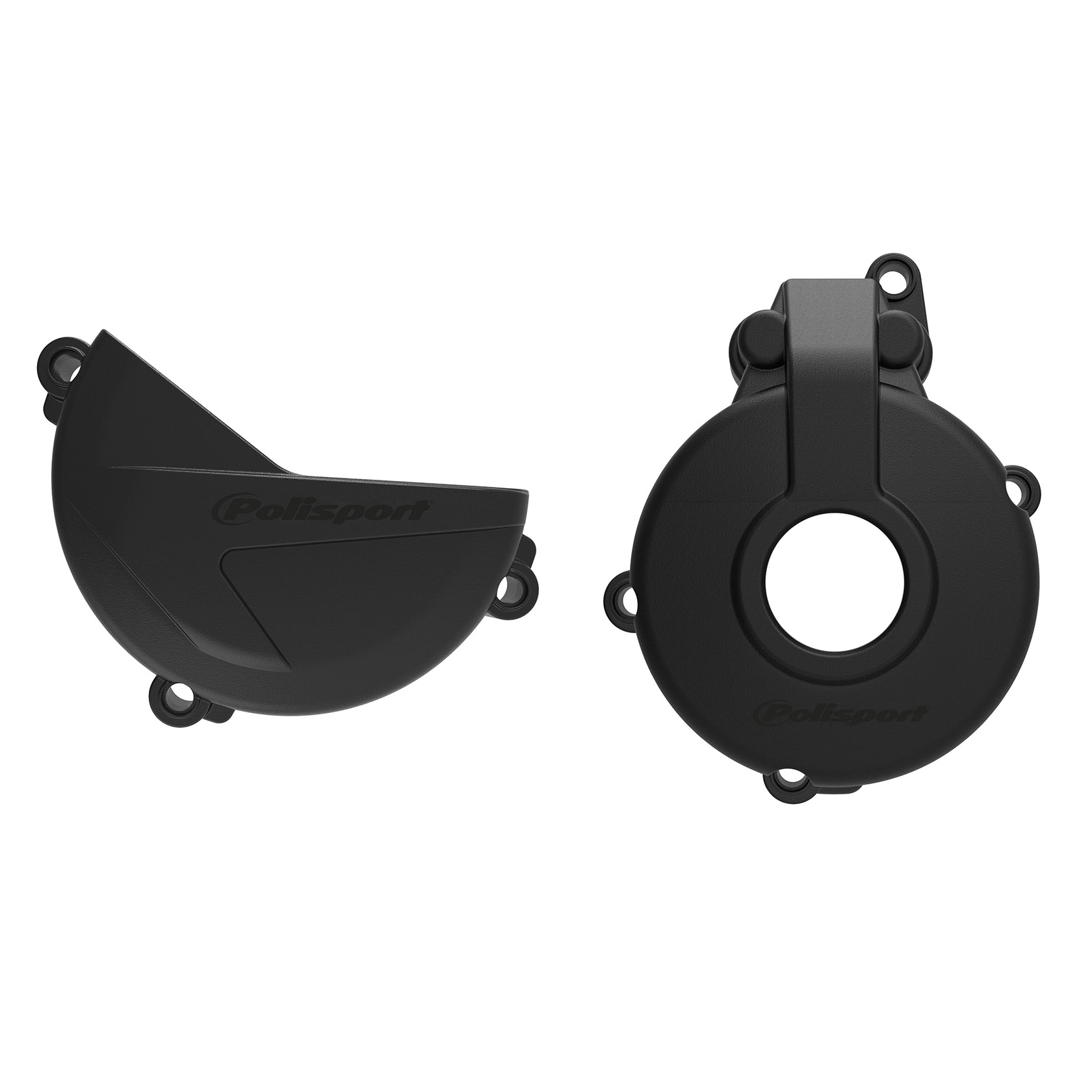 POLISPORT sada krytu alternátoru, spojky a vodního čerpadla SHERCO SE-F 250 16-23; SE-F 300 16-23 barva černá (8467400001+8467200001+8484600001)