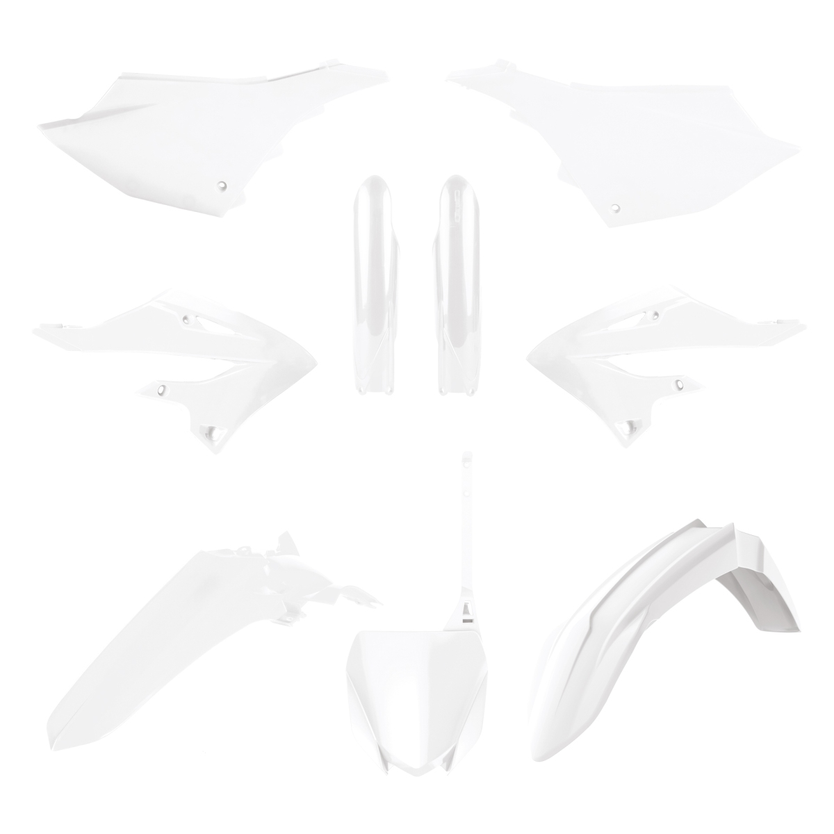 POLISPORT kompletní sada plastů (FULL KIT) YAMAHA YZ 125/250 22-26 v sadě tabulka přední (8666000008) i kryty tlumičů (8352000001) barva bílá