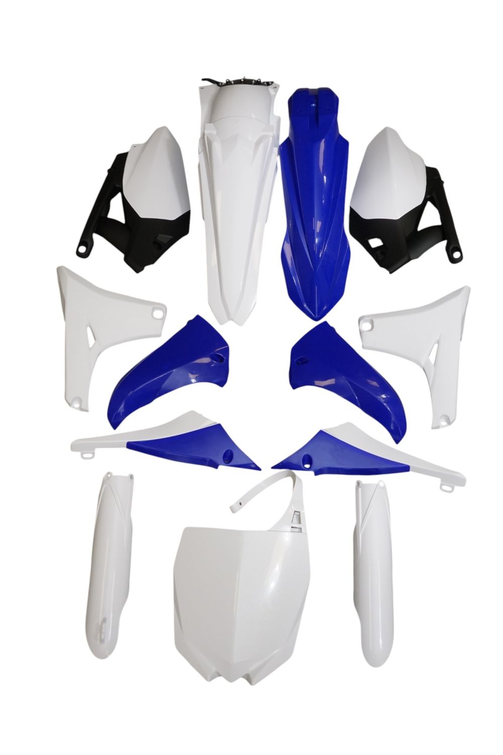 Levně POLISPORT kompletní sada plastů (FULL KIT) YAMAHA YZ 450F 10-13 v sadě tabulka přední (8678400001) i kryty tlumičů (8352000001) barva modro bílá -