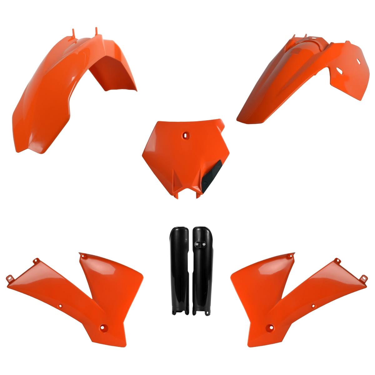 POLISPORT kompletní sada plastů (FULL KIT) KTM SX 03-04 v sadě kryty tlumičů (8399000001) barva oranžová (POLISPORT kompletní sada plastů (FULL KIT))