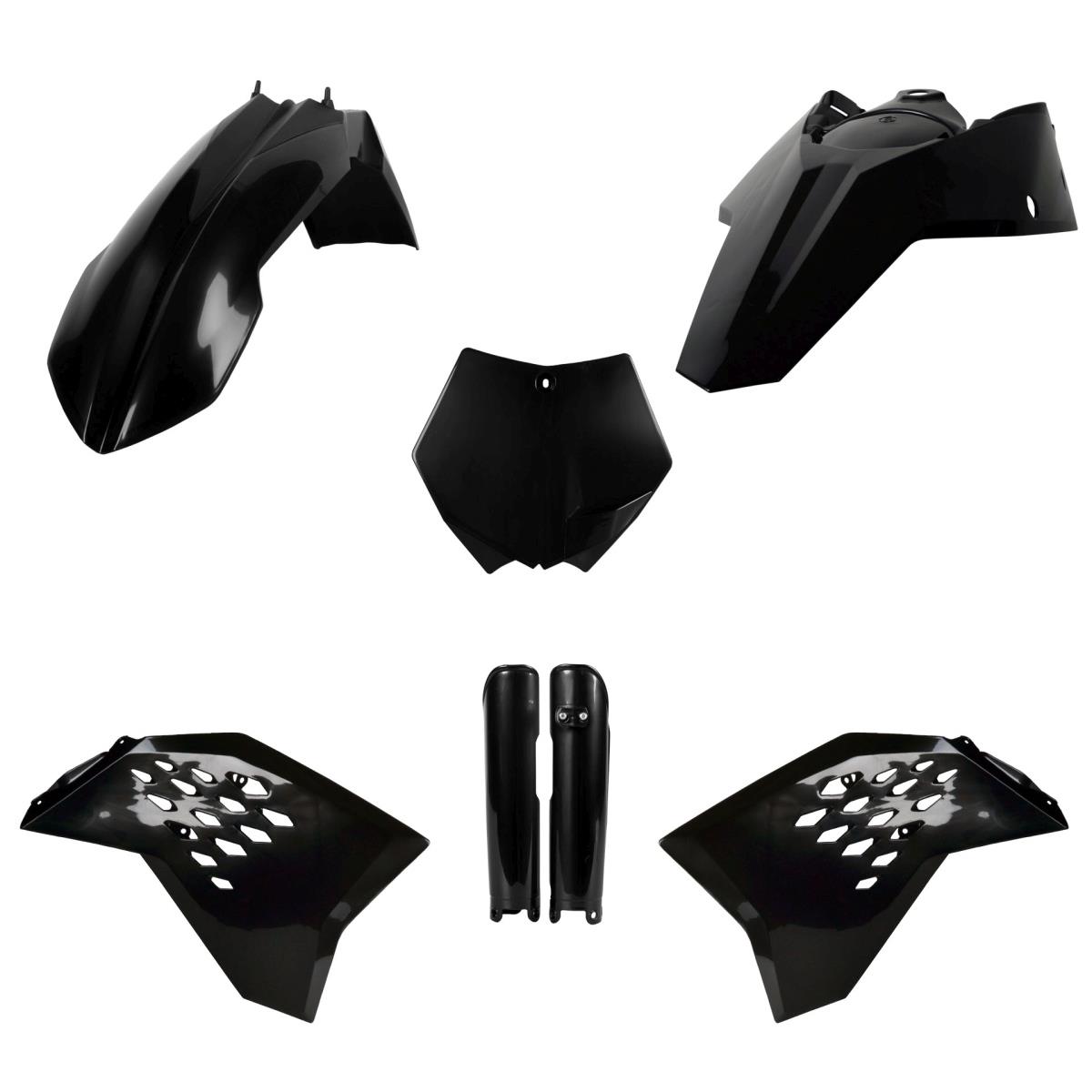 POLISPORT kompletní sada plastů (FULL KIT) KTM SX/SX-F 07 v sadě kryty tlumičů (8399000001) barva černá (POLISPORT kompletní sada plastů (FULL KIT))