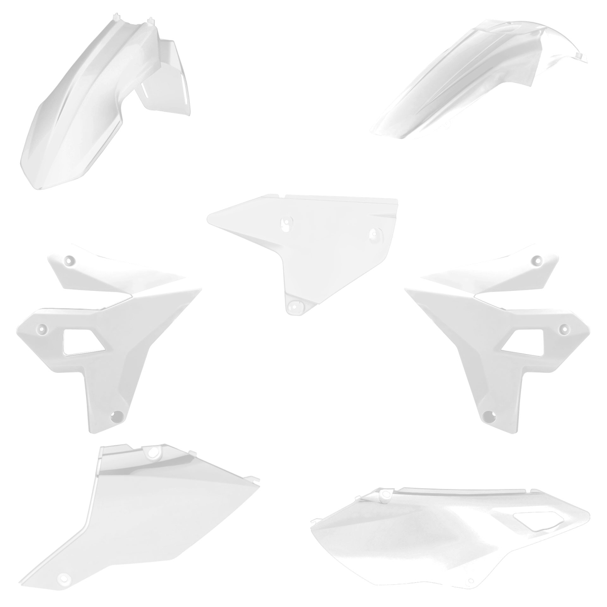 POLISPORT kompletní sada plastů SUZUKI DR-Z 400 (DRZ400) 00-25 (restyling) barva bílá