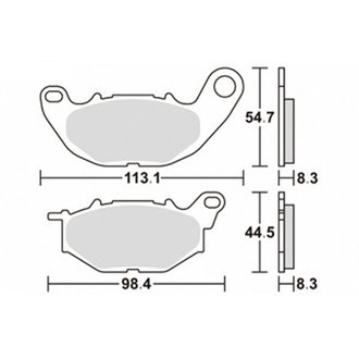 SBS brake pads KH663 YAMAHA YZF-R25 15-20, YZF-R3 15-25, MT-03 16-25, MT-25 16-20 (931HS)