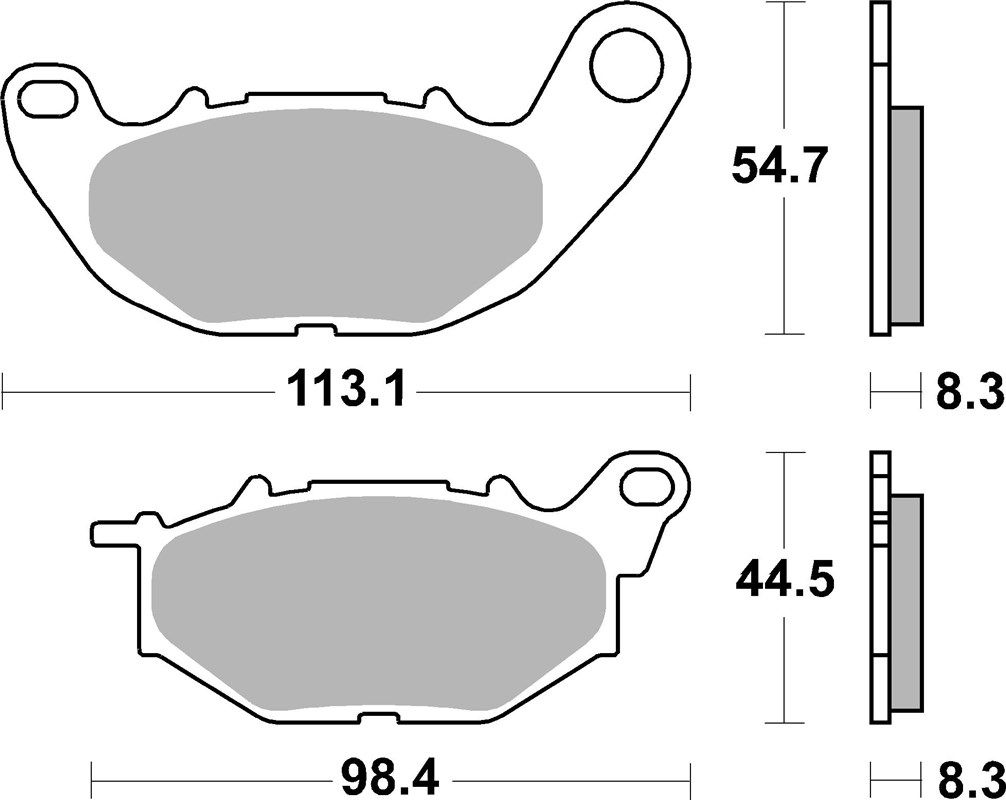 SBS brzdové destičky KH663 YAMAHA YZF-R25 15-17, YZF-R3 15-25, MT-03 16-25, MT-25 17 přední