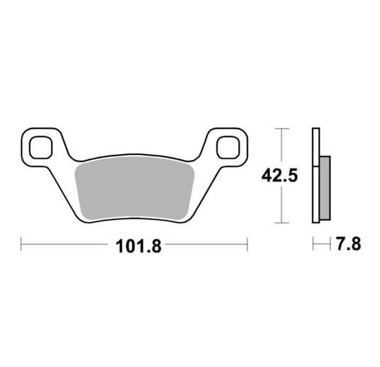 SBS brake pads KH600 OFF-ROAD sinteredfront KYMCO mxu 500 09-14, mxu 550 10-21, mxu/uxv 700 13-21 colour gold (945SI)