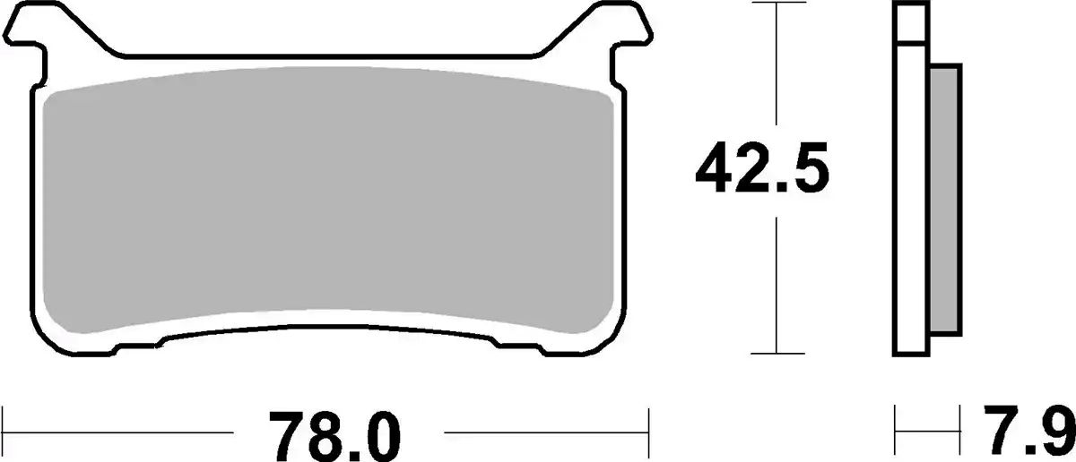 SBS brake pads KH700 racing dual carbon colour gold HONDA cb 1000 r 18-20, cb 1100 rs 17-19, cbr 1000 rr fireblade 17-20, vfr 800 17-19 front (947DC)