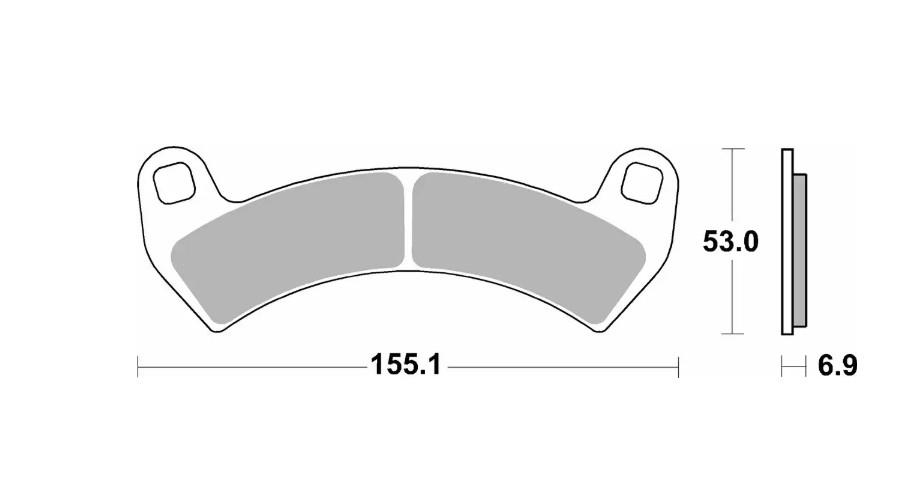 SBS brzdové destičky KH680 OFF-ROAD závodní sintrované barva zlatá přední POLARIS RZR XP/XP4/PRO turbo 16 - (SBS brzdové destičky KH680 OFF-ROAD)