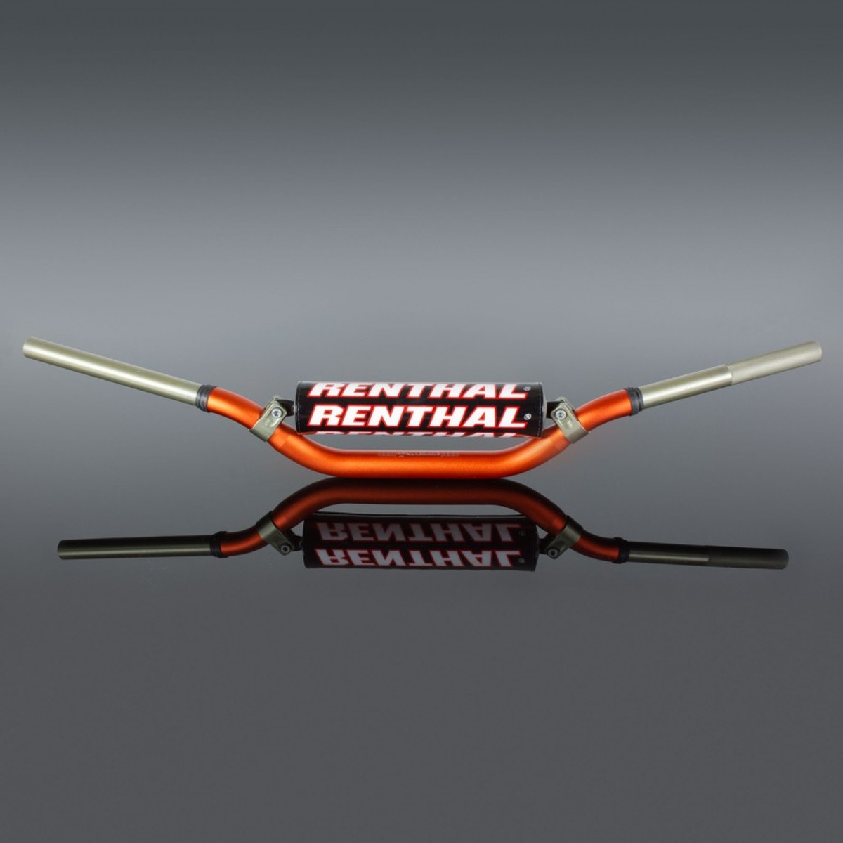 RENTHAL řidítka 1,1/8 (28,6mm) MX TWINWALL 996 HANDLEBAR ORANGE VILLOPOTO / STEWART PADDED barva oranžová s chráničem