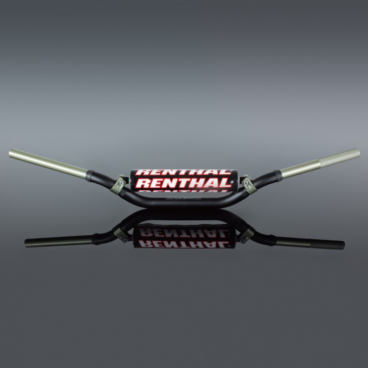 RENTHAL řidítka 1,1/8 (28,6mm) MX TWINWALL 997 HANDLEBAR BLACK CR/CRF 04-13 KX/KXF 06-13 PADDED barva černá s chráničem