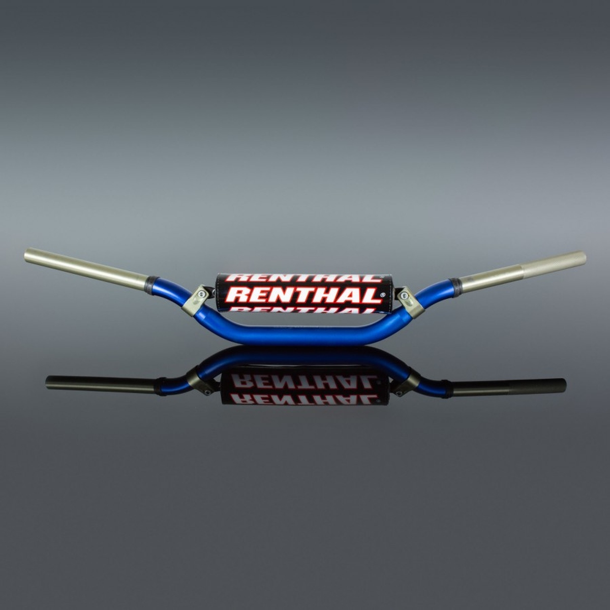 RENTHAL řidítka 1,1/8 (28,6mm) MX TWINWALL 997 HANDLEBAR BLUE CR/CRF 04-13 KX/KXF 06-13 PADDED barva světle modrá s chráničem