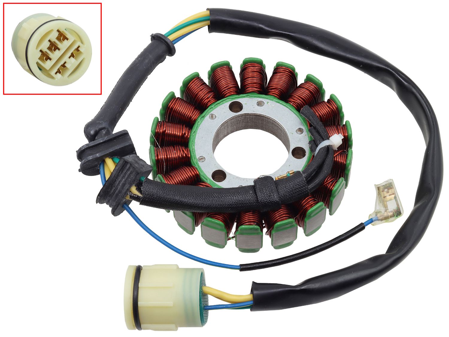 BRONCO stator (vinutí) alternátoru HONDA TRX 350 RANCHER FE / FM / TE / TM 00-06 (31120-HN5-M02; 31120-HN5-671; 31120-HN5-672; 3 1120-HN5-)