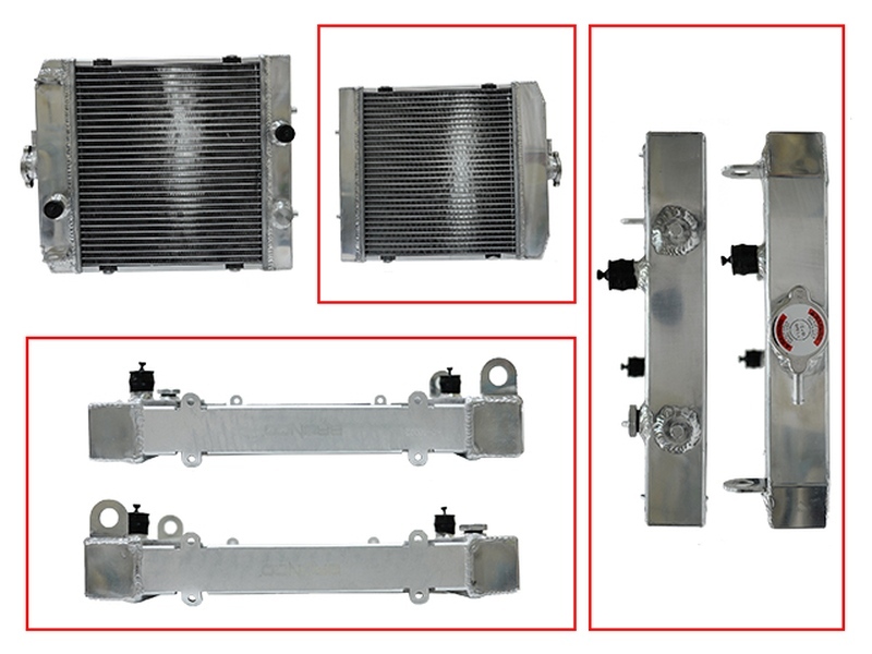 BRONCO chladič ARCTIC CAT 450 EFI 10-12, 500 13-15, 550 H1/TRV 09-15, 650 4X4 AUTO/H1 10-12, 700 H1/MUD PRO/TRV 09-17, ALTERRA 700/VLX 700 17-18 zesílený se zvýšeným objemem