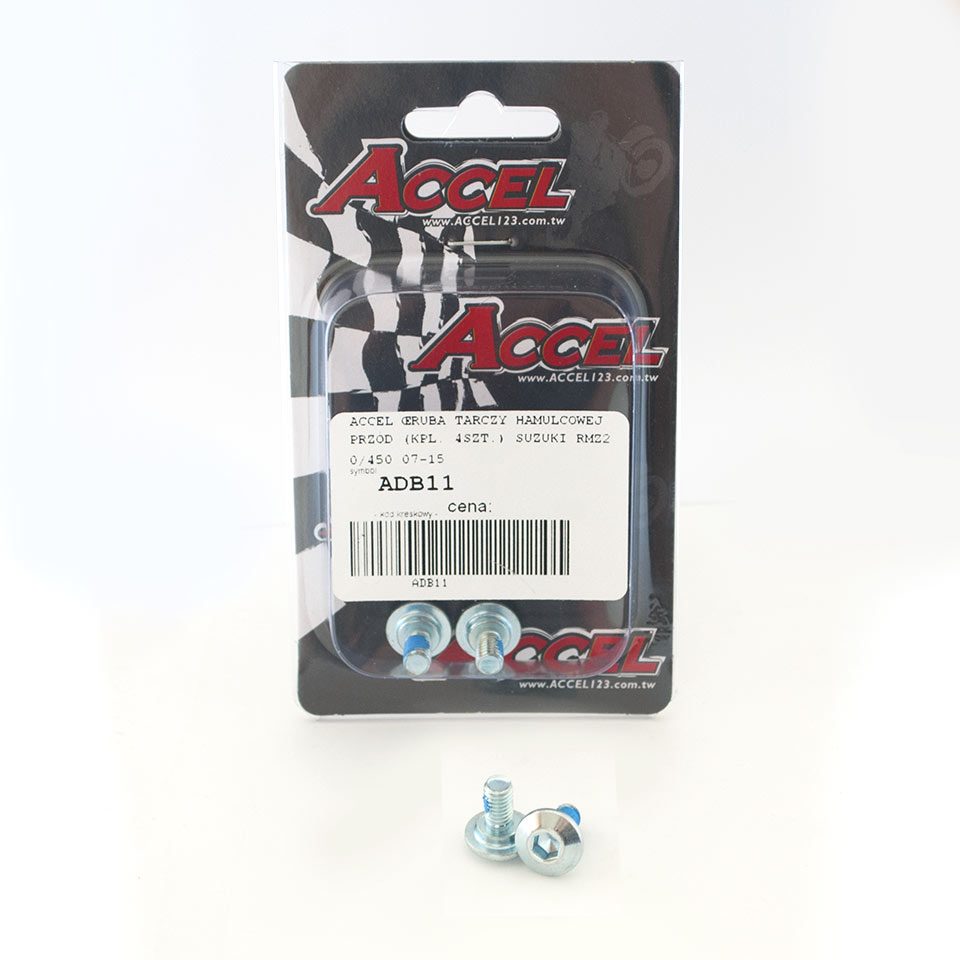 Levně ACCEL šrouby brzdového kotouče přední (komplet 4kusů-M6) SUZUKI RMZ 250/450 07-16 (ACCEL šrouby brzdového kotouče přední (komplet 4kusů-M6) SUZUKI)