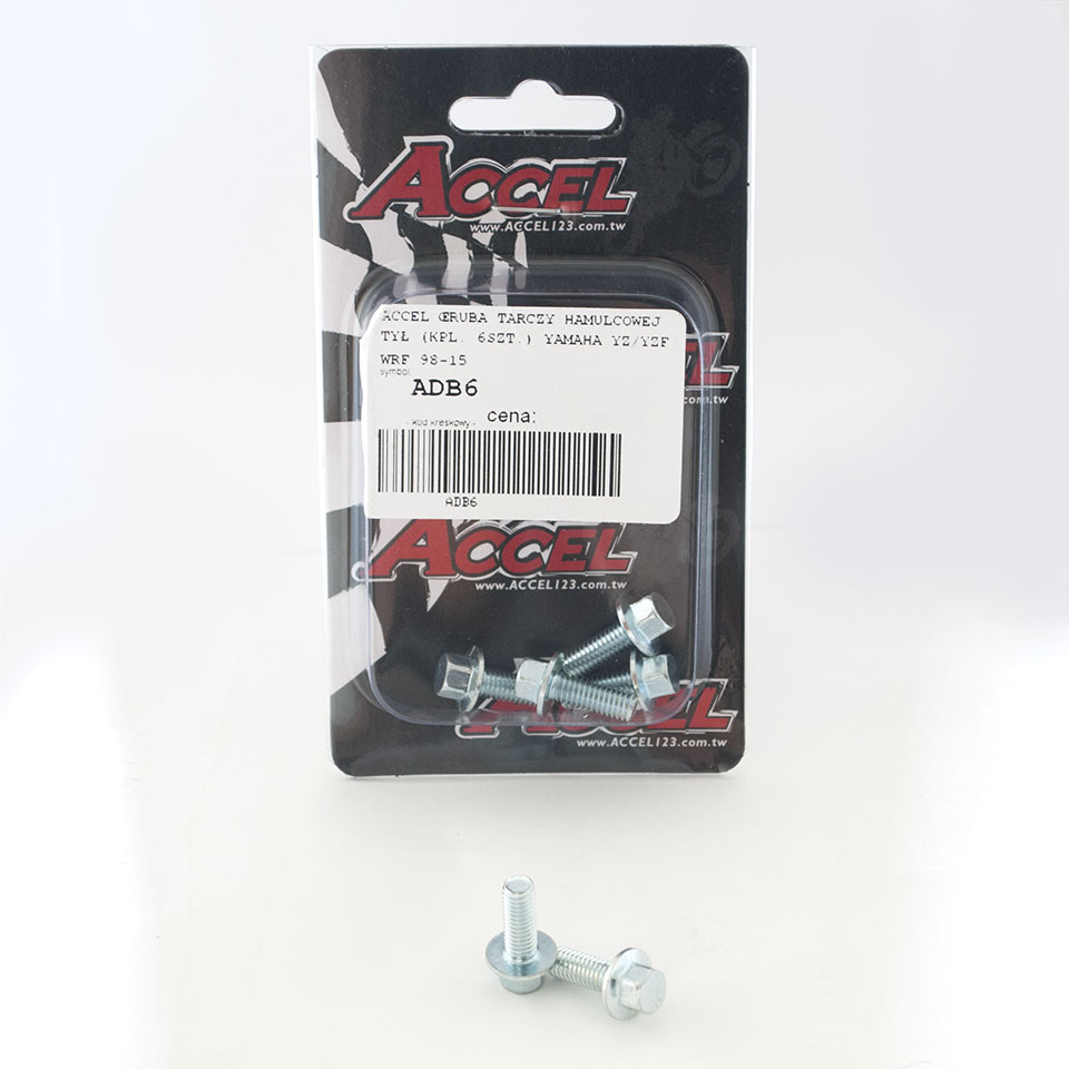 Levně ACCEL šrouby brzdového kotouče zadní (komplet 6kusů-M6) YAMAHA YZ/YZF/WRF 98-16 (ACCEL šrouby brzdového kotouče zadní (komplet 6kusů-M6) YAMAHA)