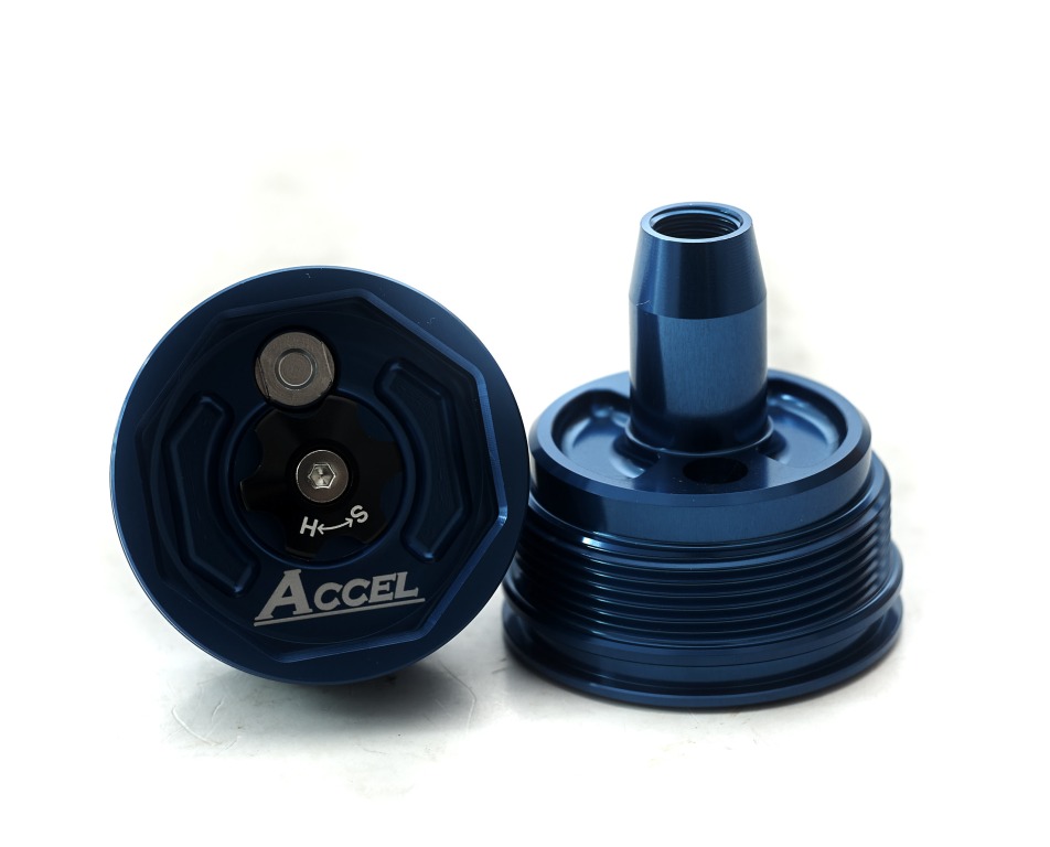 Top cap shock absorbers front with regulation ACCEL AFTC-03BL