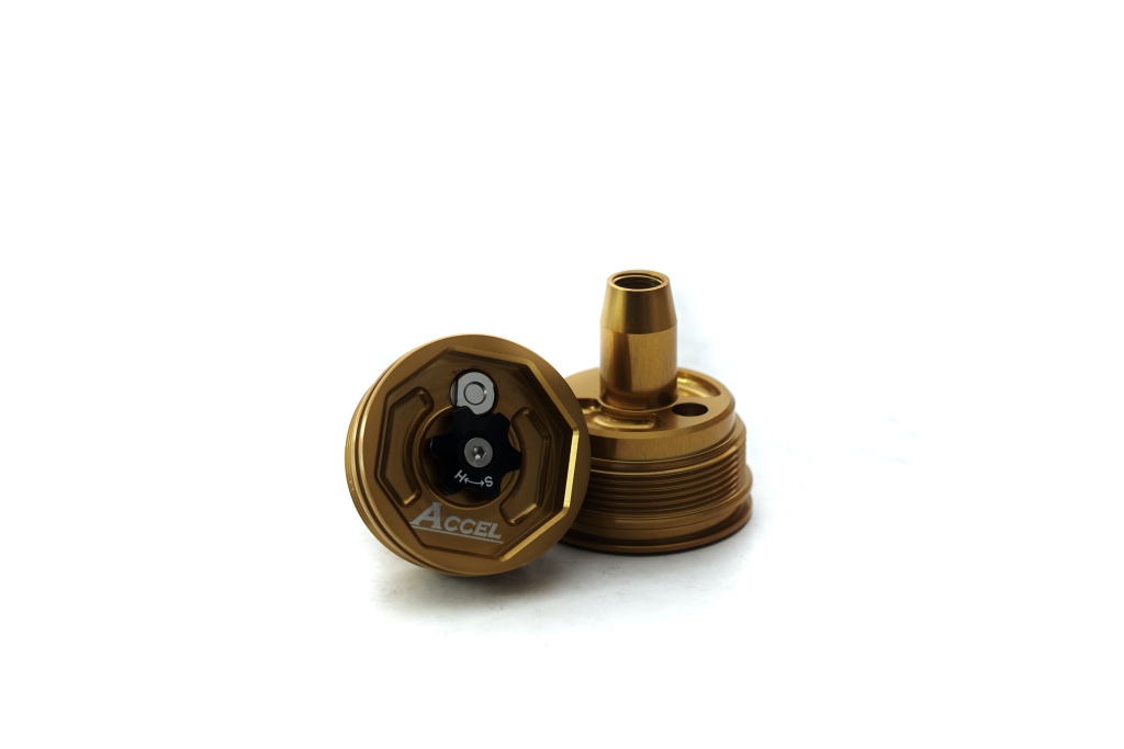 Top cap shock absorbers front with regulation ACCEL AFTC-03G