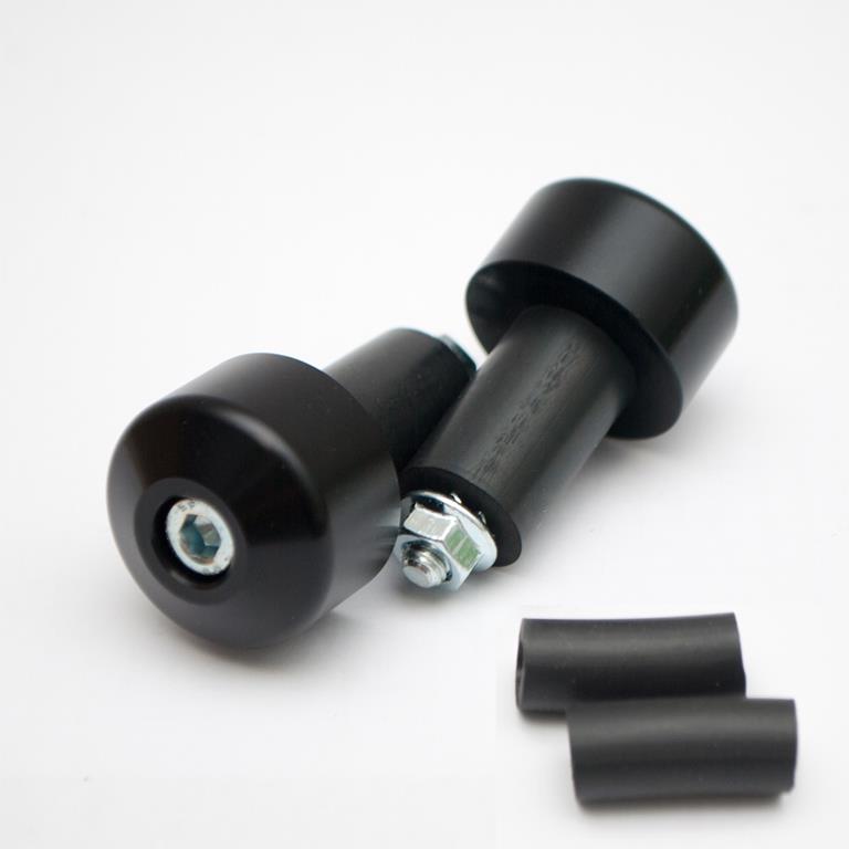 Handlebar weights (rough) colour black complete ( BIKETEC AKR01