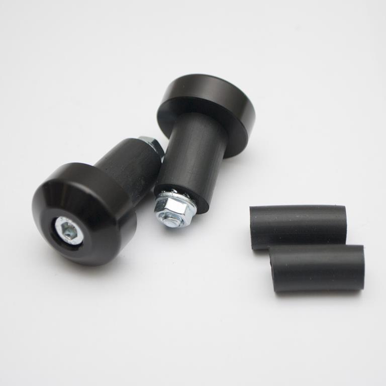 Handlebar weights (flat) colour black complete ( BIKETEC AKR02