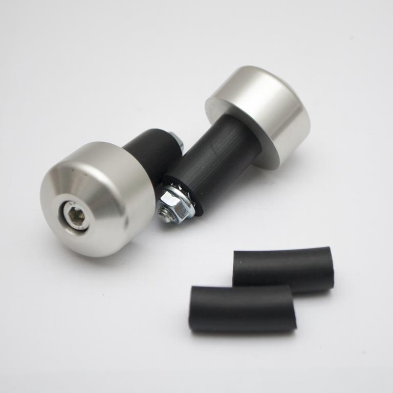 Handlebar weights (rough) colour silver complete ( BIKETEC AKR03