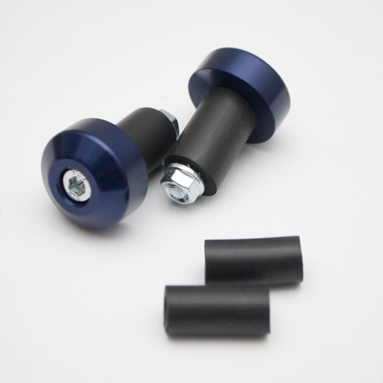 Handlebar weights (flat) colour light blue complete ( BIKETEC AKR08