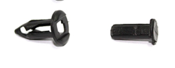 BRONCO plastové montážní hmoždinky (hloubka 21,5mm, tloušťka 8/10,5mm, šířka hlavy 15mm, celková délka 19/24mm) (10 kusů)