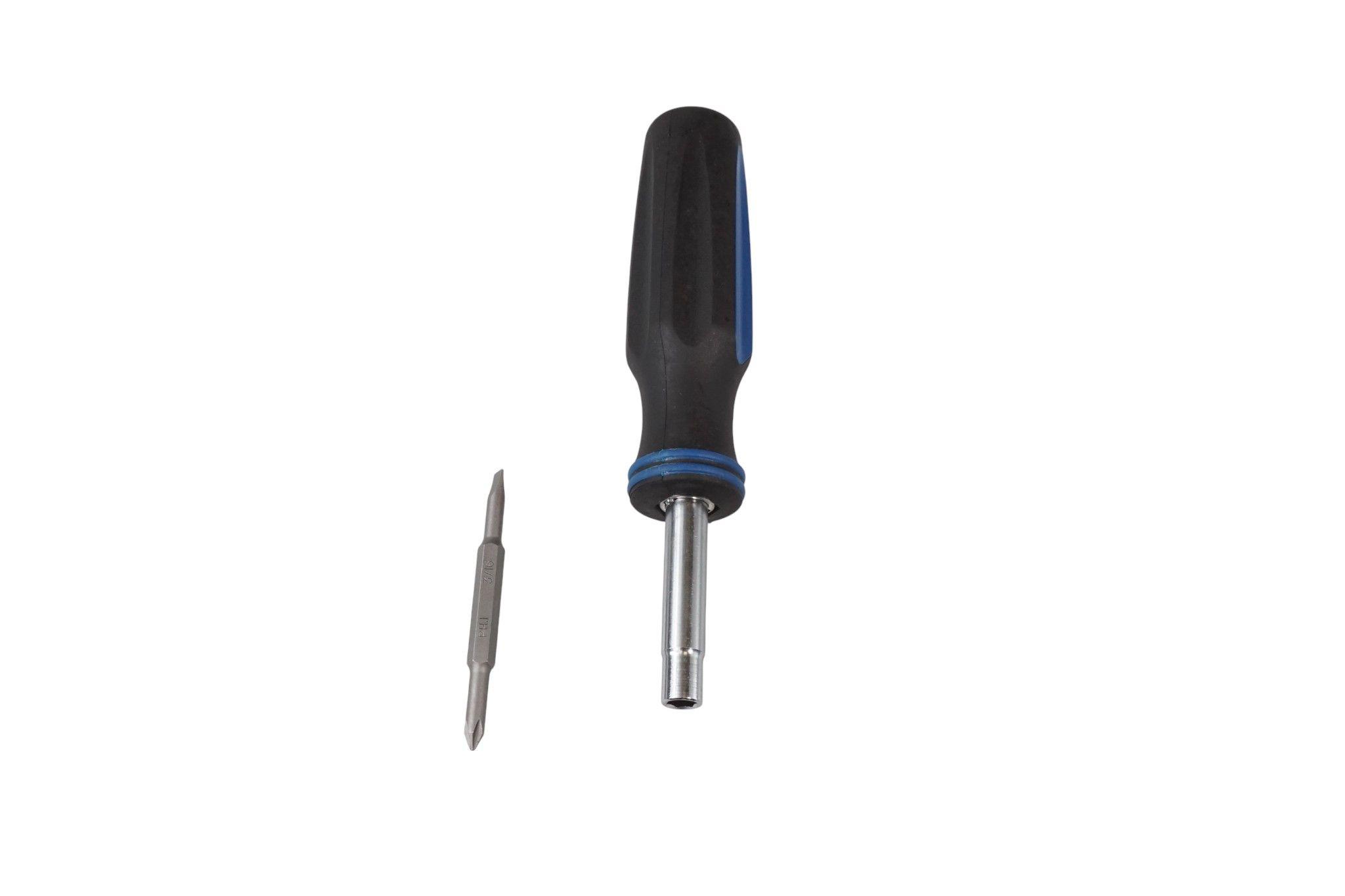 M.c wkrętak (screwokręt) flat / cross/jointowy uniwerasalny four replaceable end caps (cross/jointowy ph1 and ph2, flat 1/4 and 3/16) (AT2194)